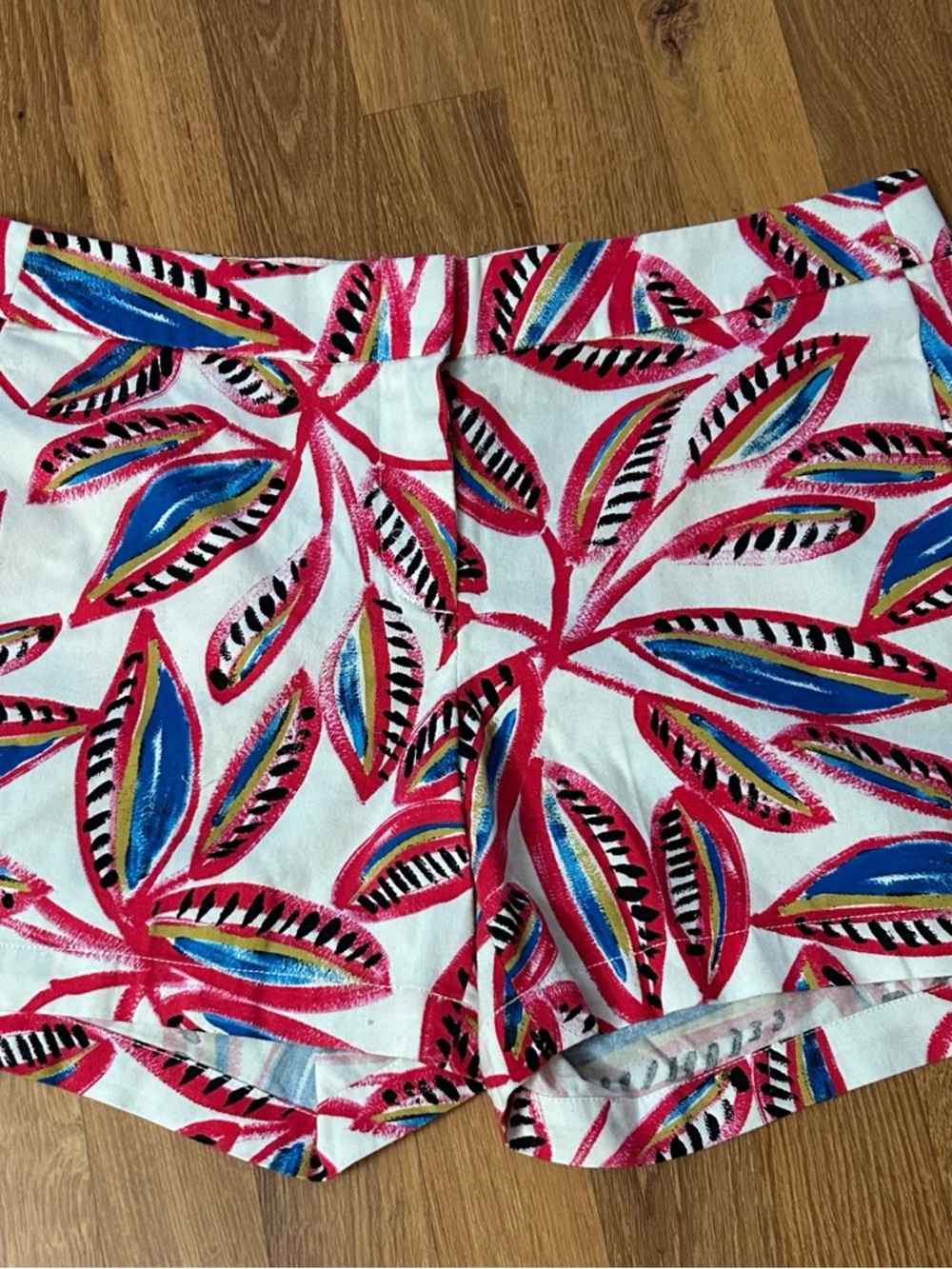 J Crew Tropical Leaf Chino Shorts
